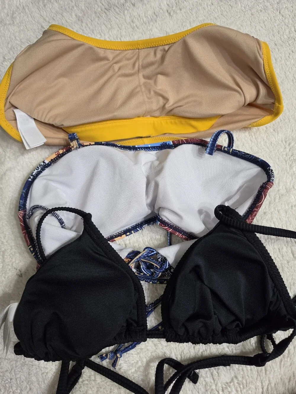 Lot Of 6 Bikini Swim Items Cover-up Skirt Tops & Bottoms Swimwear Size Small